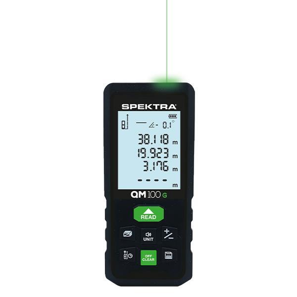 spektra misuratore laser qm 100 g spektra distanziometro qm100 mt.80 green