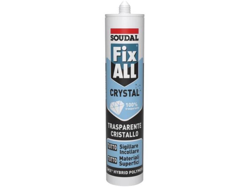 Adesivo sigillante Soudal Fix ALL Crystal trasparente 290ml