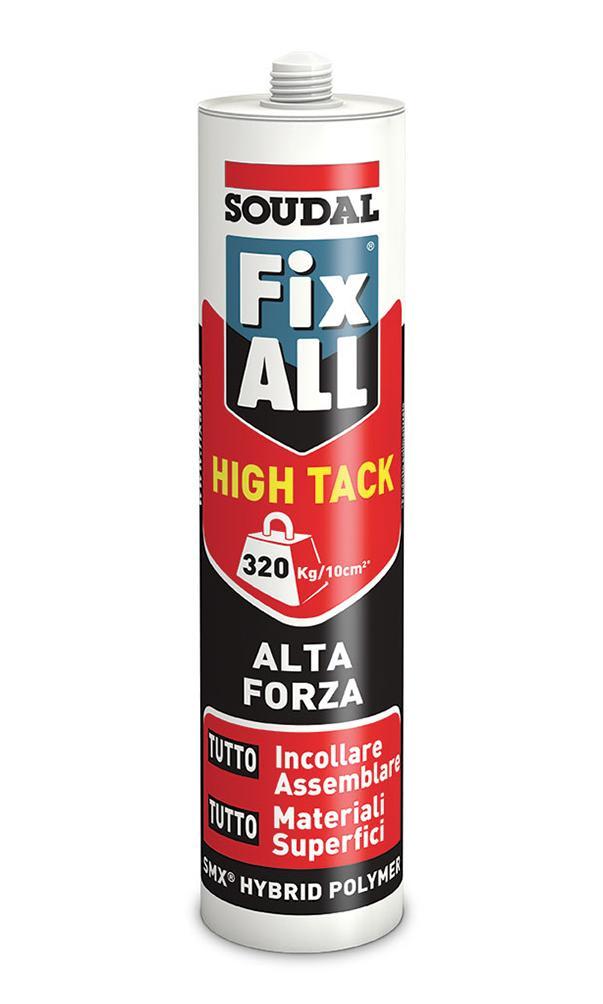 Adesivo sigillante Soudal Fix ALL High Tack 290ml bianco