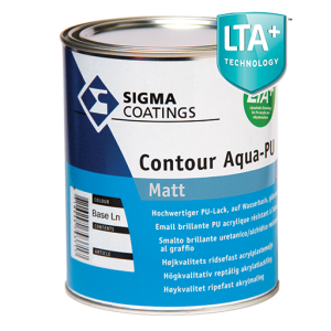 Smalto all’acqua opaco super resistente  contour aqua pu matt bianco 1 litro