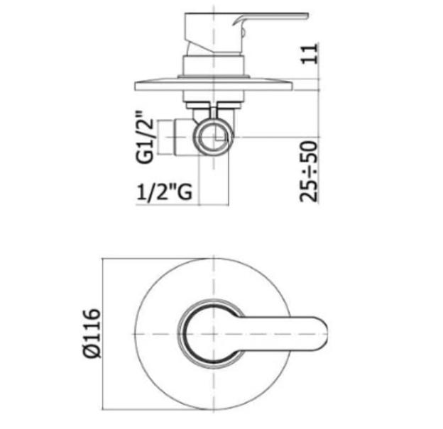 Miscelatore Paffoni da incasso doccia cromato Blu010cr