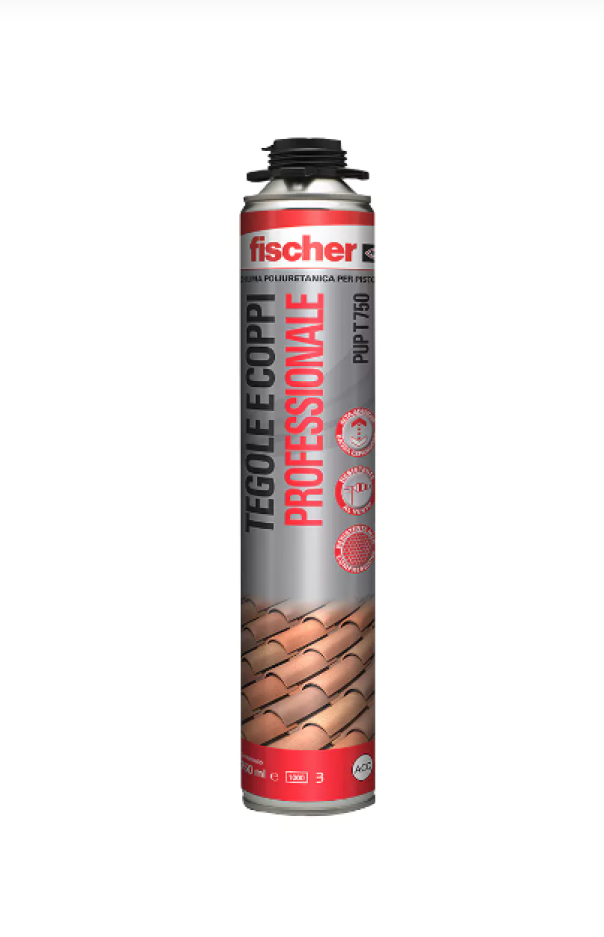 Schiuma poliuretanica Fischer PUP T 750 tegole e coppi 750ml per pistola