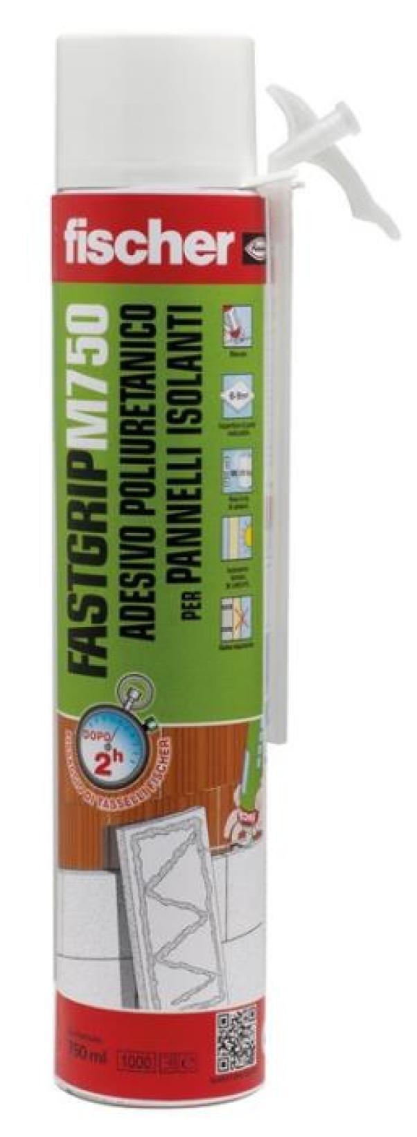 Adesivo poliuretanico Fischer FASTGRIP750 pannelli e cartongesso 750ml - manuale