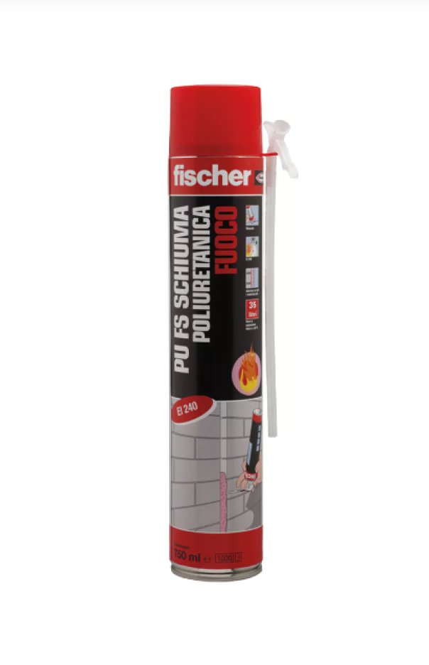 Schiuma PU FS 750 fischer poliuretanica monocomponente antifuoco art.542395