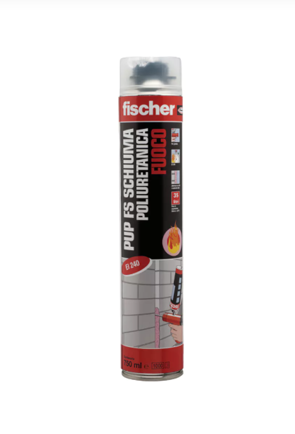 Schiuma PUP FS 750 fischer poliuretanica monocomponente antifuoco art.542396