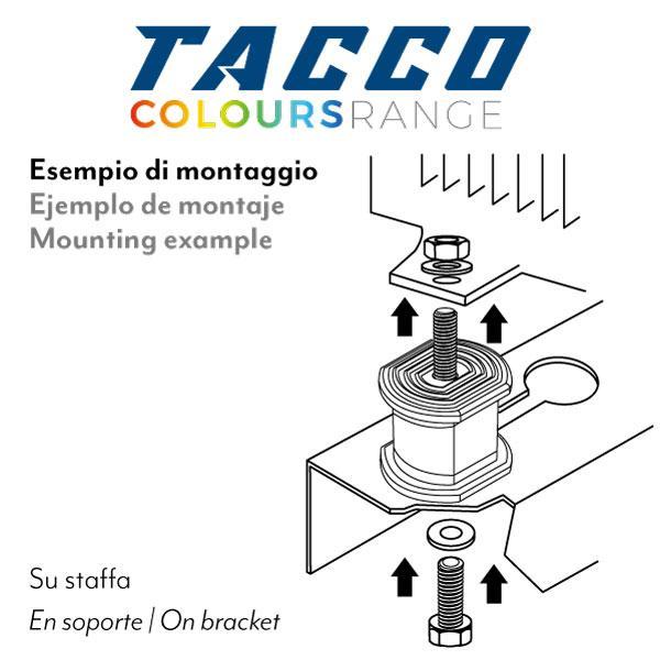 Antivibrante VECAMCO kit 4 pz Tacco 40x40mm per condizionatori fino a 100 kg